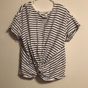Black & White Striped Top